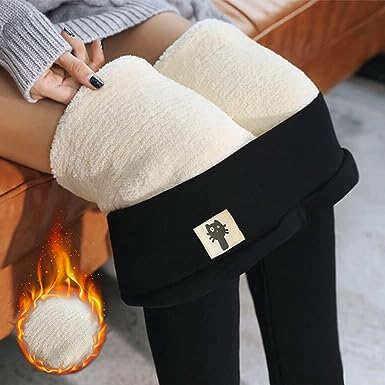 Women's Trousers with Lining and High Waist | For Winter | Size S-5XL | Black, Grey