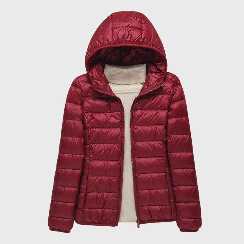 Women's Lightweight Quilted Puffer Jacket, Windproof and Waterproof | Warm Outerwear for Fall and Winter | Size S-3XL