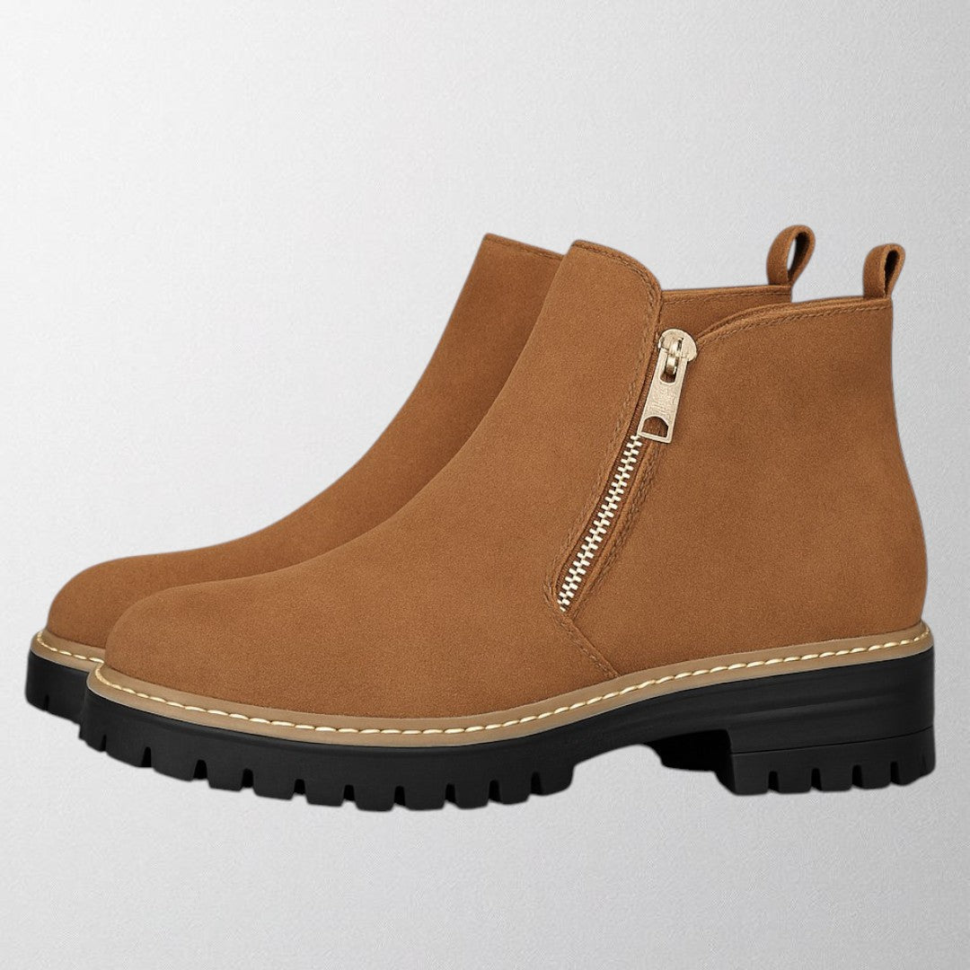 Women's Round Toe Shoes with Side Zip | Supportive Sole for Long Days at Work or Standing | Size 5-10.5, 6 Colors