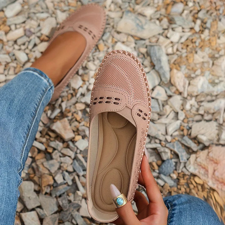 Women's Ballet Flats with Padded Insole | Breathable Upper and Non Slip Rubber Sole, Light Build | Size 5.5-10, 4 Colors