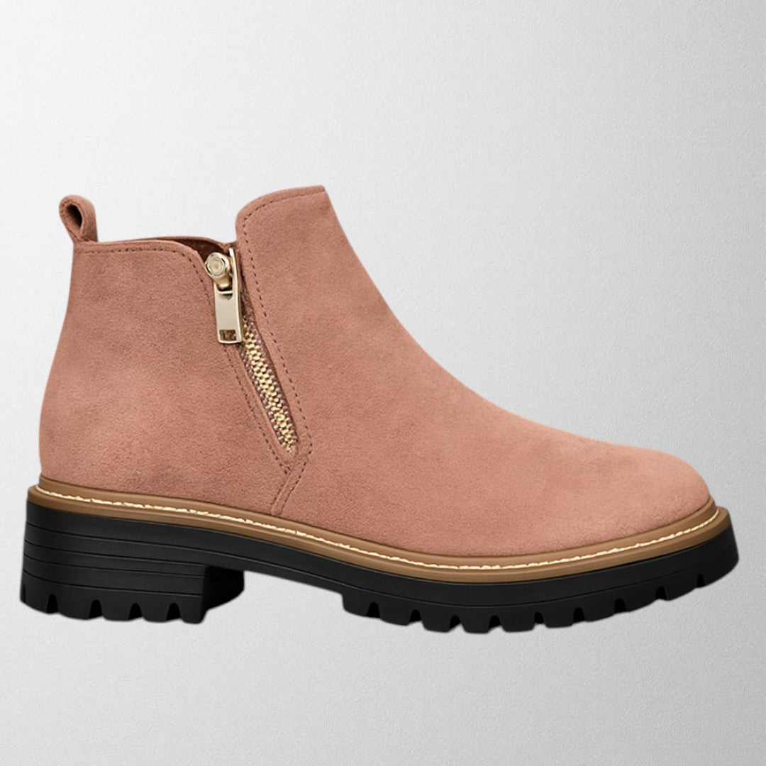 Women's Round Toe Shoes with Side Zip | Supportive Sole for Long Days at Work or Standing | Size 5-10.5, 6 Colors