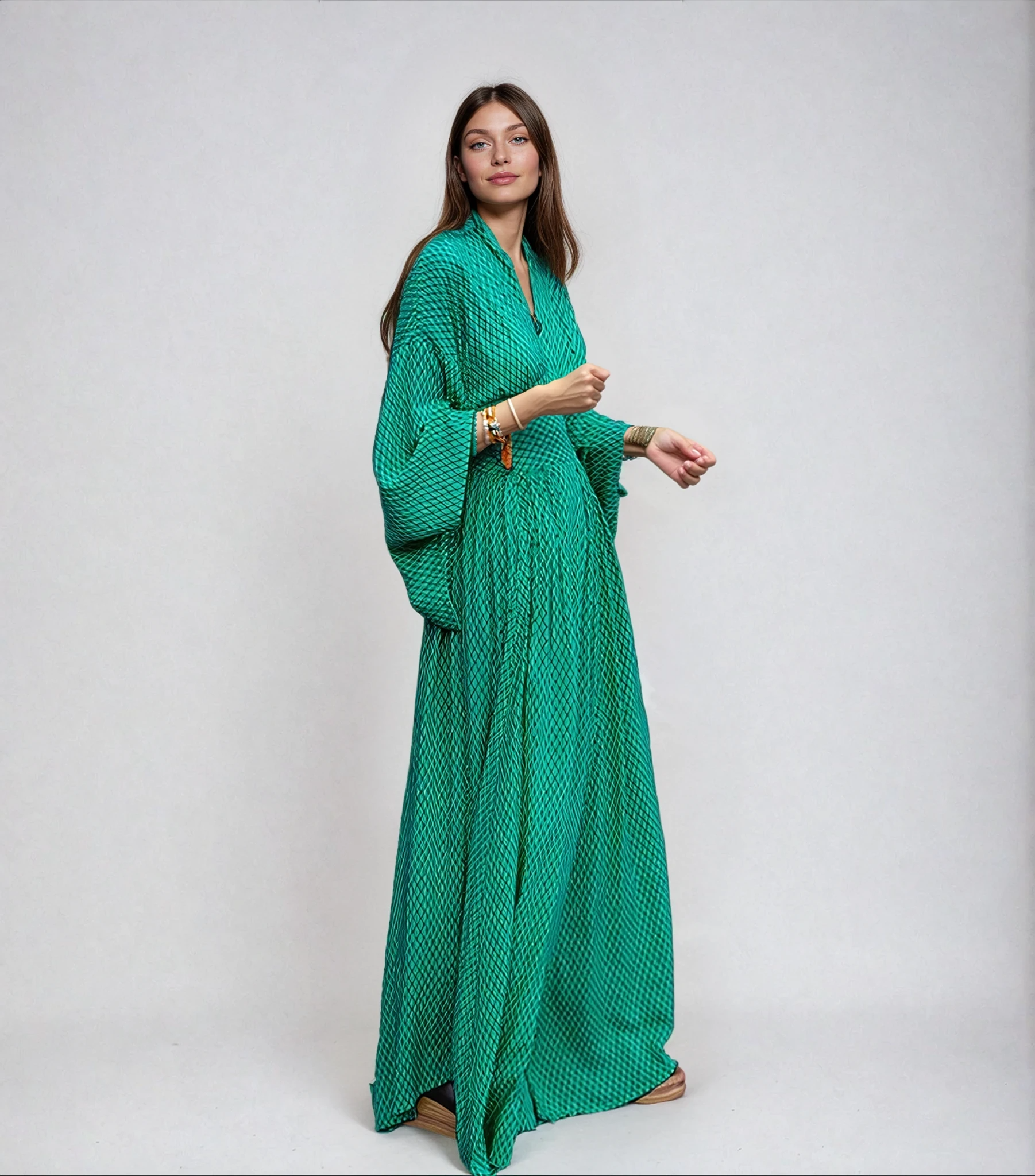 Printed Maxi Dress with Flowing Silhouette