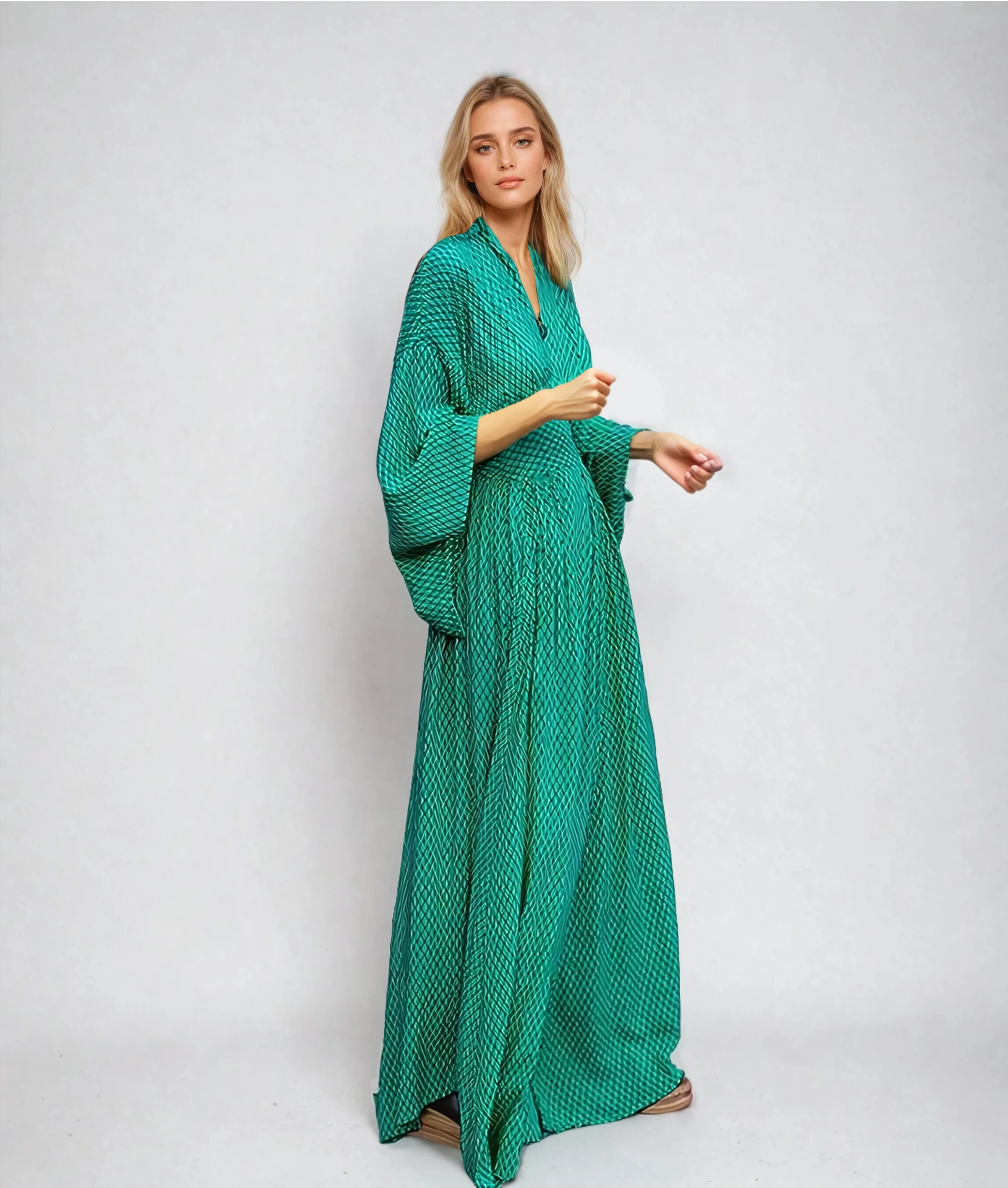 Printed Maxi Dress with Flowing Silhouette