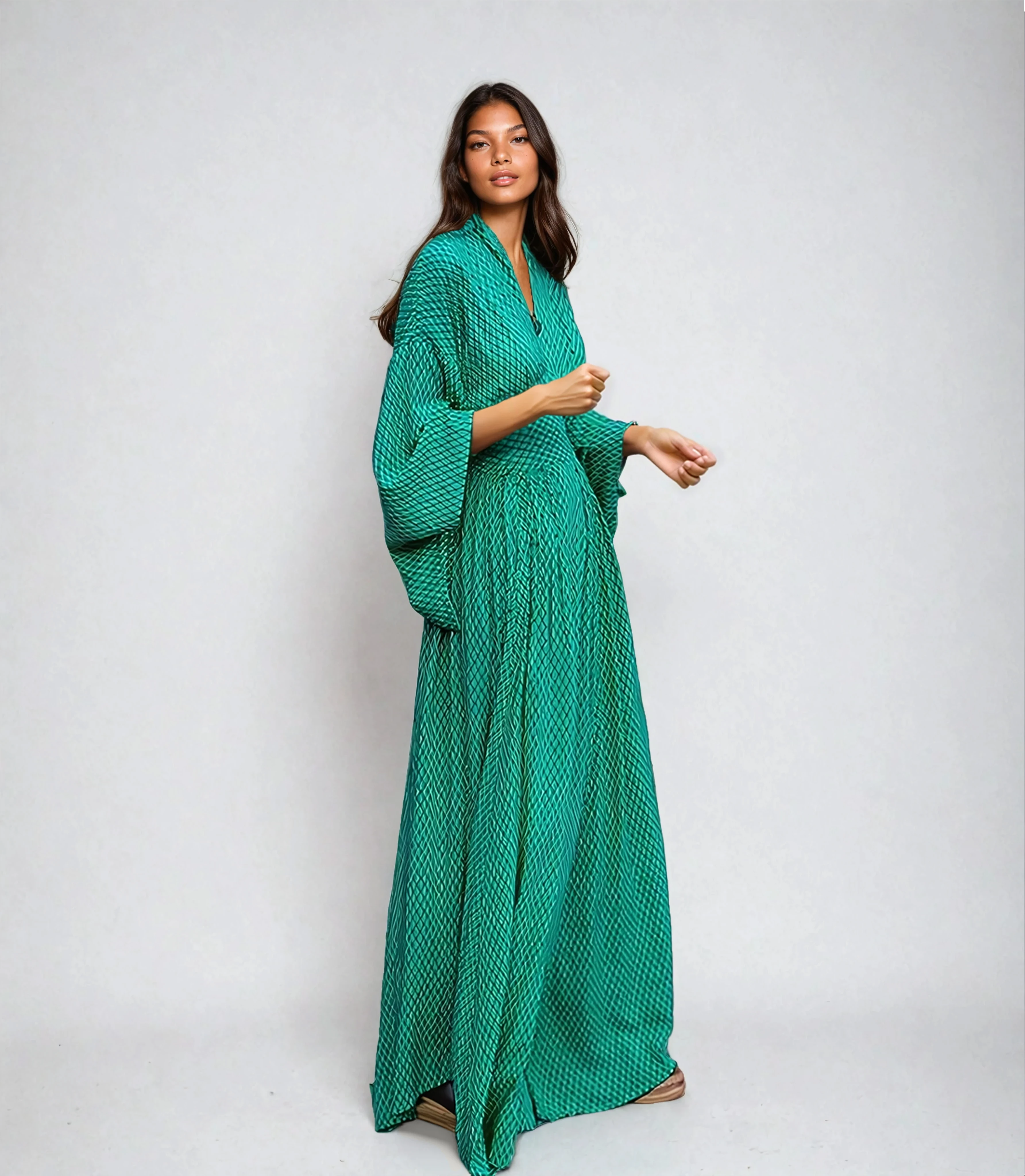 Printed Maxi Dress with Flowing Silhouette
