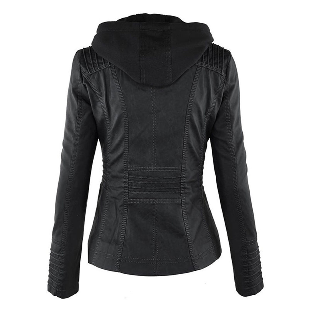 Women's Slim Fit Hooded Jacket with Full Zip Closure | Multi-Pocket Utility Style, Detailed Stitching | Size S-3XL
