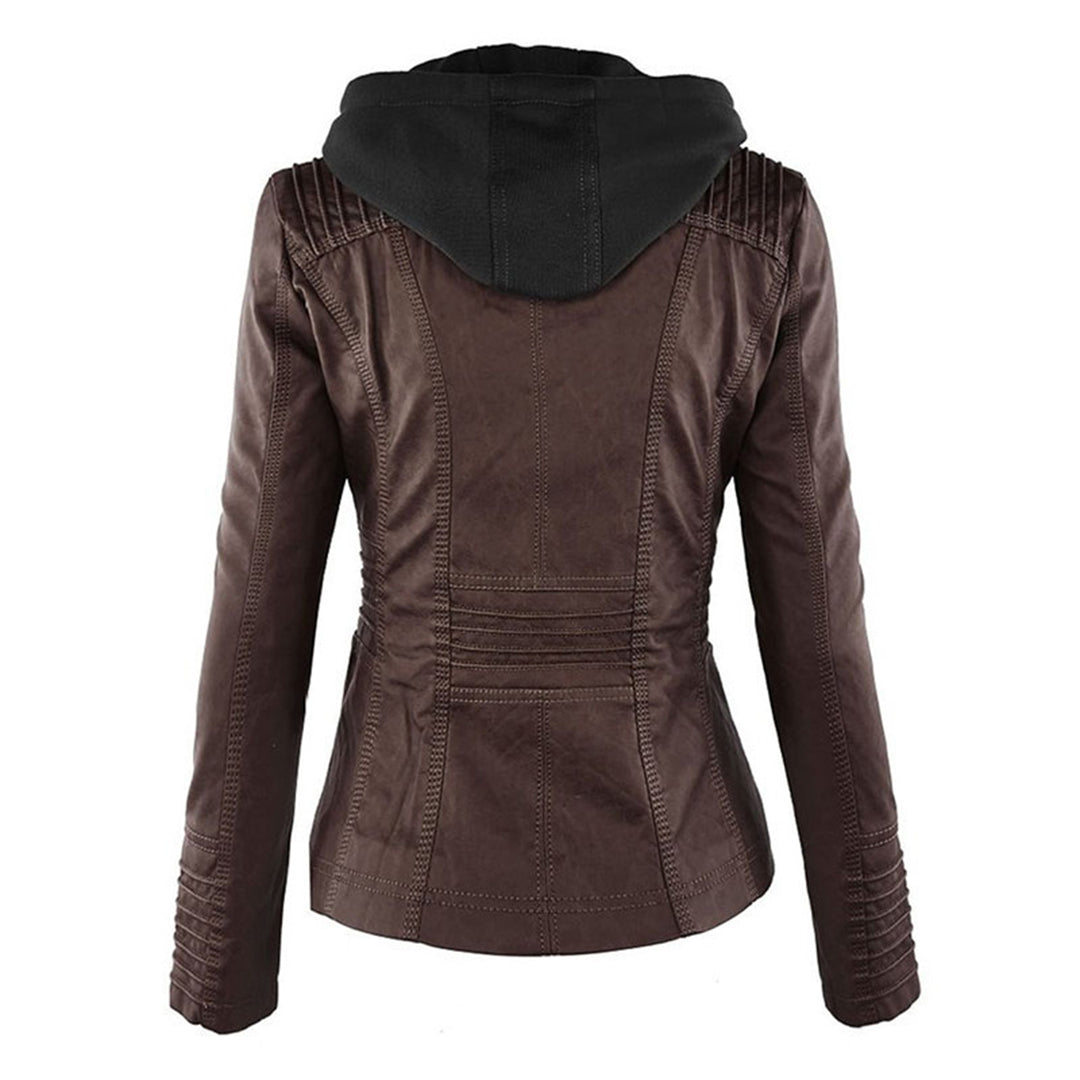 Women's Slim Fit Hooded Jacket with Full Zip Closure | Multi-Pocket Utility Style, Detailed Stitching | Size S-3XL