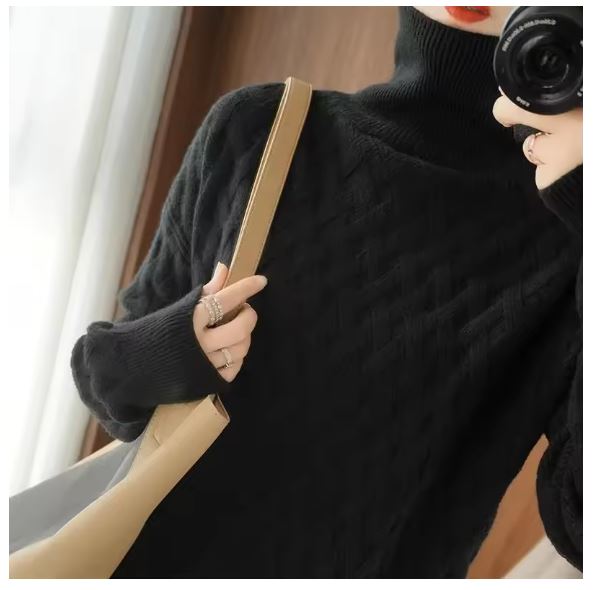 Women's Cashmere Pullover Sweater with Crew Neck | Soft Warm Knit for the Cold Season, Classic Versatile Style | Size S-2XL
