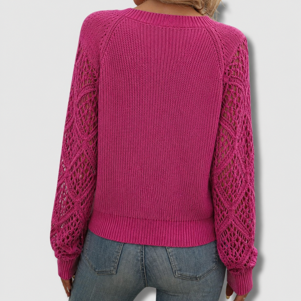 Women's V Neck Sweater | Breathable Soft Knit Pullover for Office Days and Dinners Out | Size S-XL, Pink, White or Black