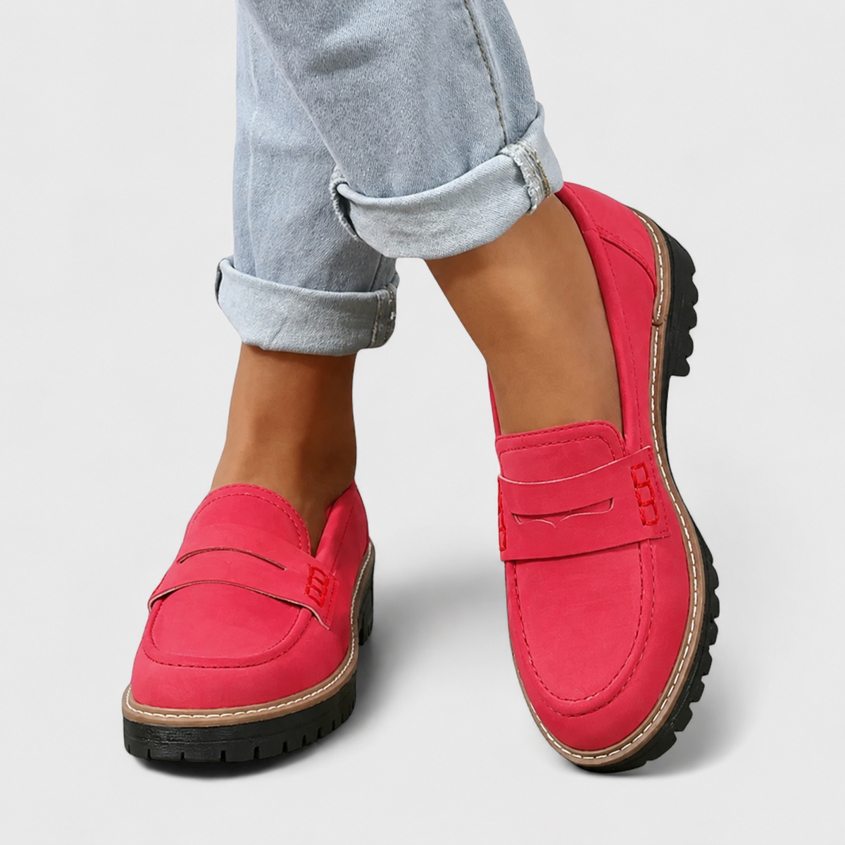 Women's Loafers with Contoured Padded Insole | Cushioned Sole Slip On Shoes for Long Days | Size 6-9.5, 6 Colors