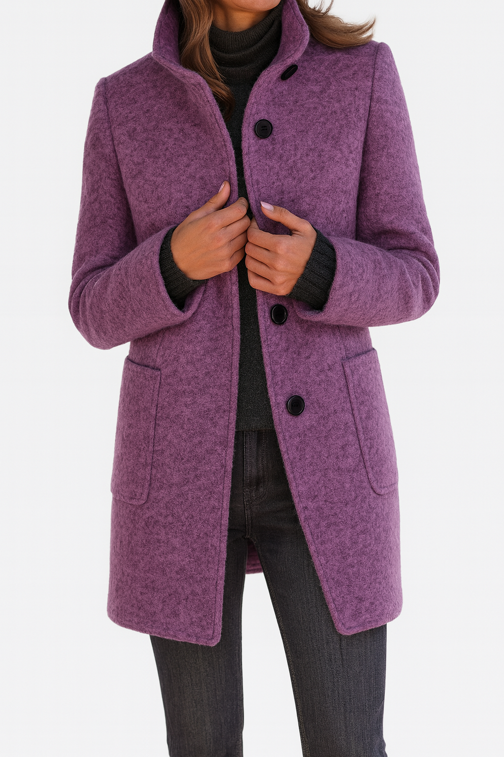 Women's Structured Winter Coat with a Tailored Cut | Warm Soft Interior and Fluid Drape | Size S-6XL, 11 Colors