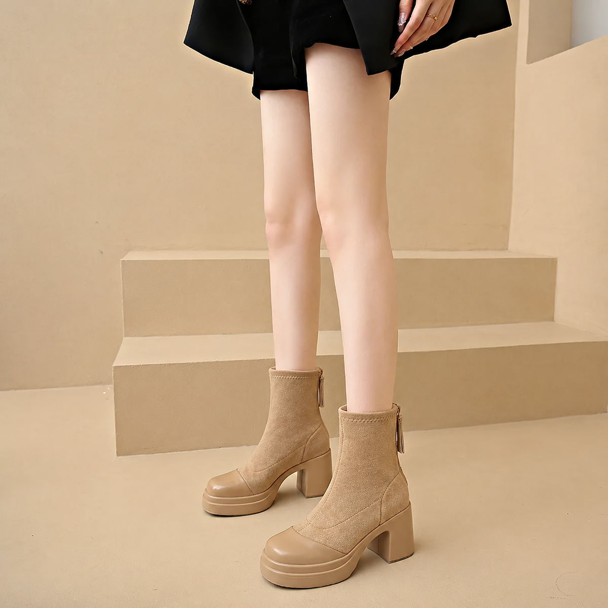 Women's Ankle Boots with a Supportive Sole | Slim Tapered Line and Soft Upper for Cold Days | Size 5-10.5, 3 Colors