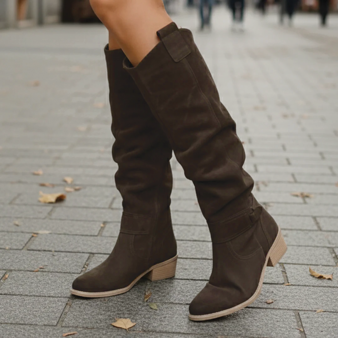 Women's Sweater with Suede and Embroidery | Size 4-11 | Brown, Mustard, Dark Brown, Beige, Black, Green