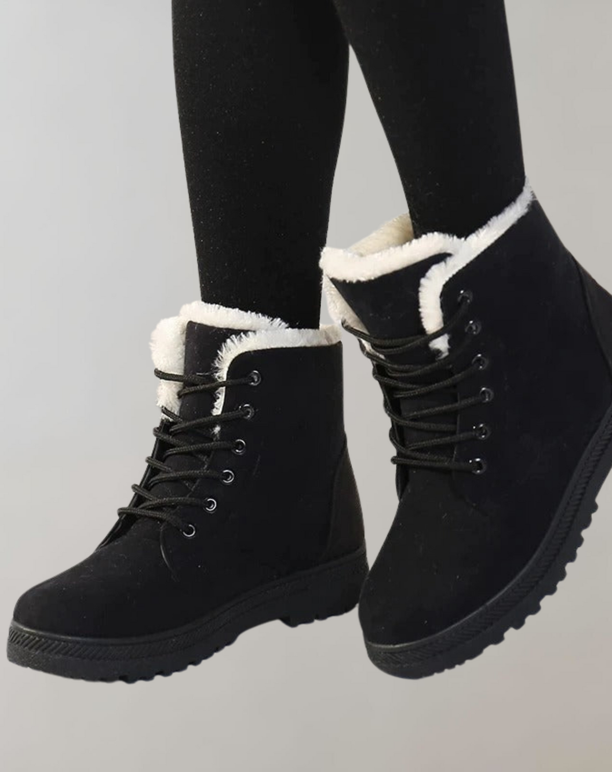 Women's Warm Winter Ankle Boots with Faux Wool Lining | Stable Heel, Soft Booties for Walks and Parties | Size 4-13