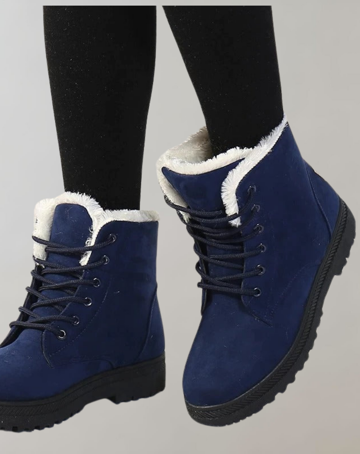 Women's Warm Winter Ankle Boots with Faux Wool Lining | Stable Heel, Soft Booties for Walks and Parties | Size 4-13