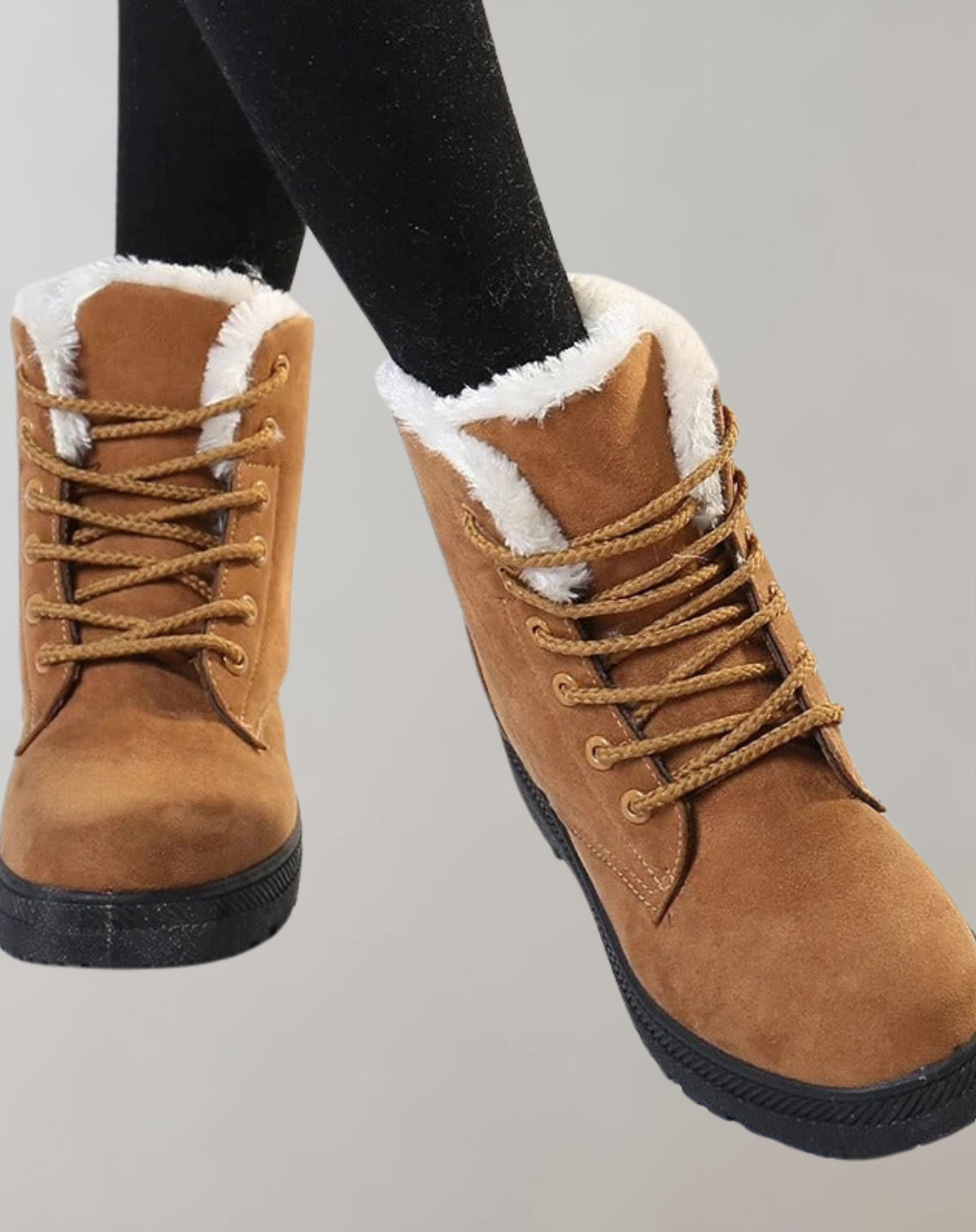 Women's Warm Winter Ankle Boots with Faux Wool Lining | Stable Heel, Soft Booties for Walks and Parties | Size 4-13