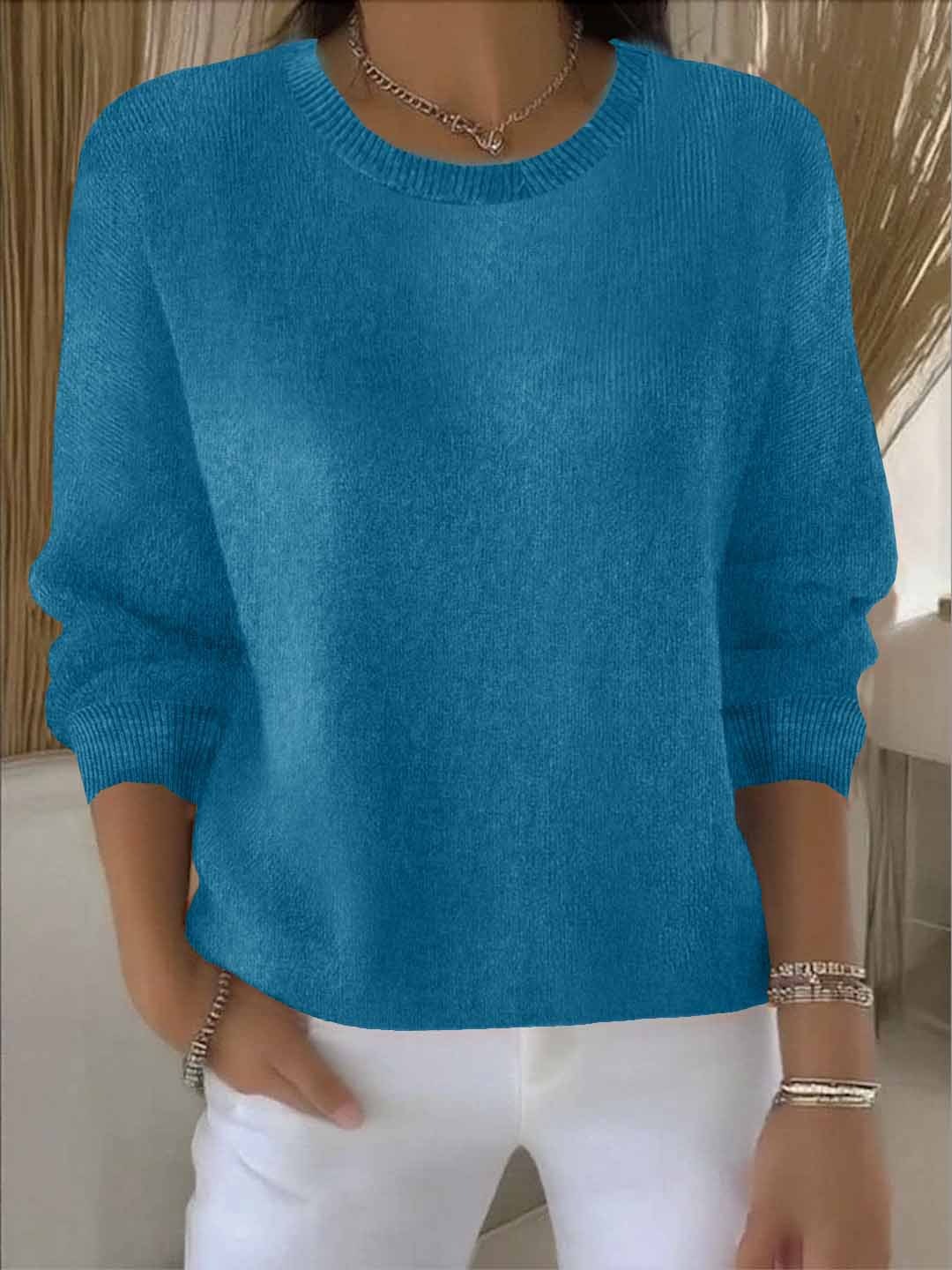 Women's Soft Warm Knit Sweater for Chilly Days | Cozy Everyday Pullover for Casual and Dressy Looks | Size S-3XL