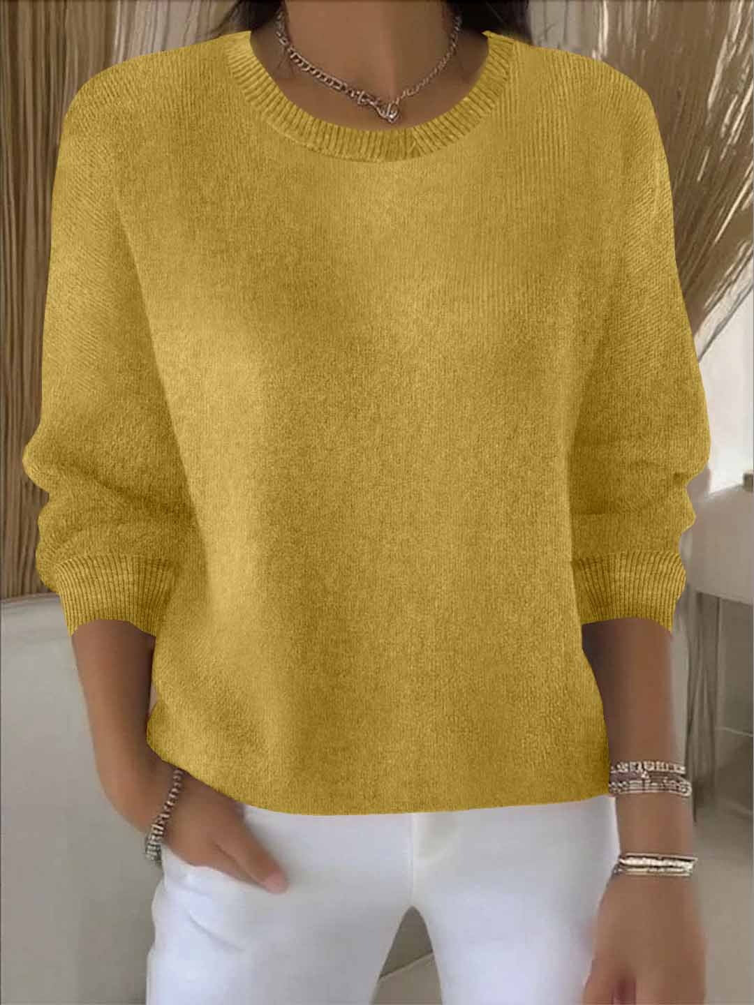 Women's Soft Warm Knit Sweater for Chilly Days | Cozy Everyday Pullover for Casual and Dressy Looks | Size S-3XL