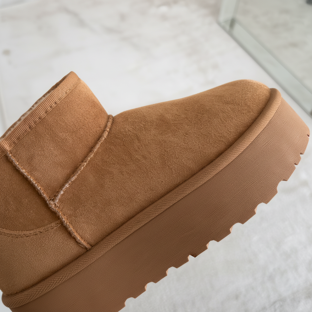 Women's Platform Boots with Wool Lining | Pull-On Ankle Shaft and Chunky Treaded Sole | Sizes 5.5-10, 4 Colors