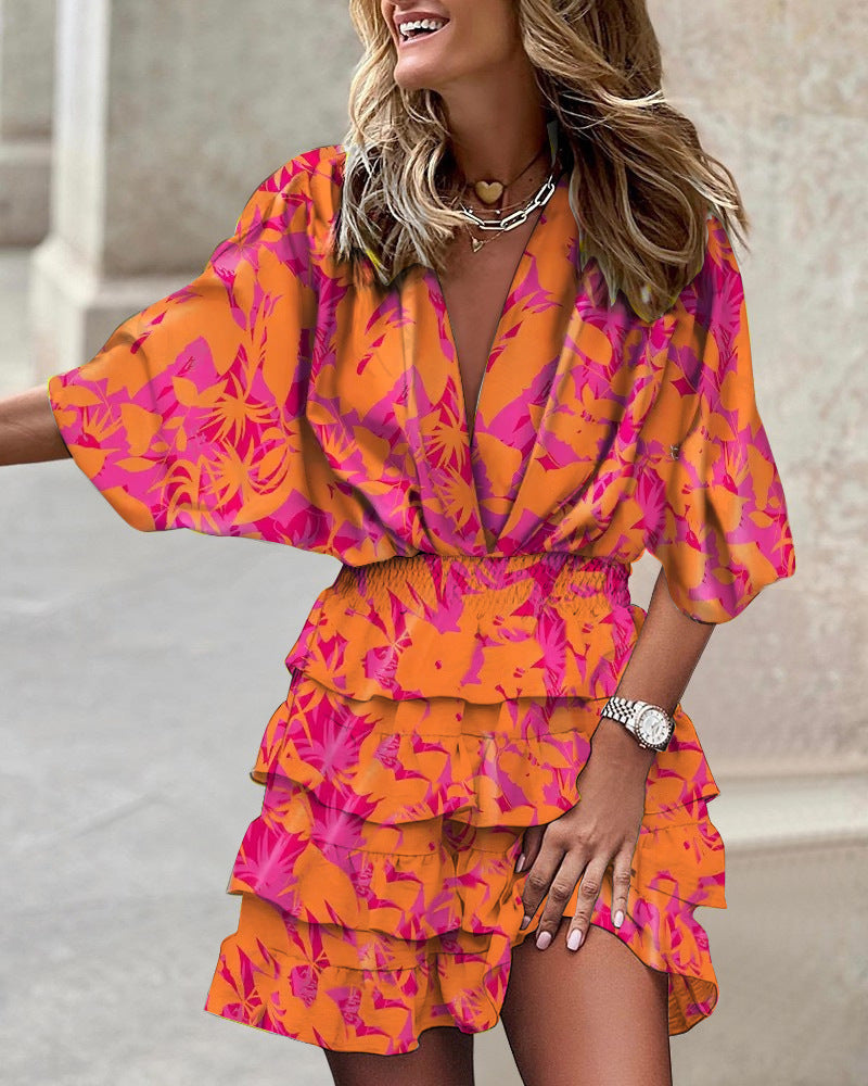Vibrant Floral Mini Dress