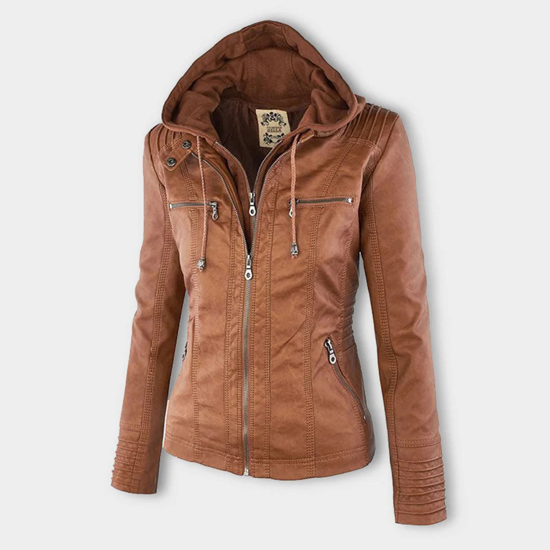 Women's Slim Fit Hooded Jacket with Full Zip Closure | Multi-Pocket Utility Style, Detailed Stitching | Size S-3XL