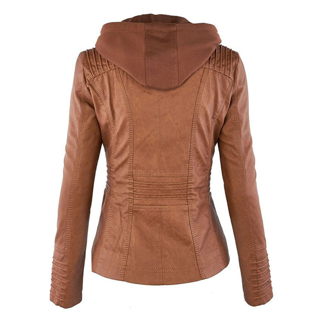 Women's Slim Fit Hooded Jacket with Full Zip Closure | Multi-Pocket Utility Style, Detailed Stitching | Size S-3XL