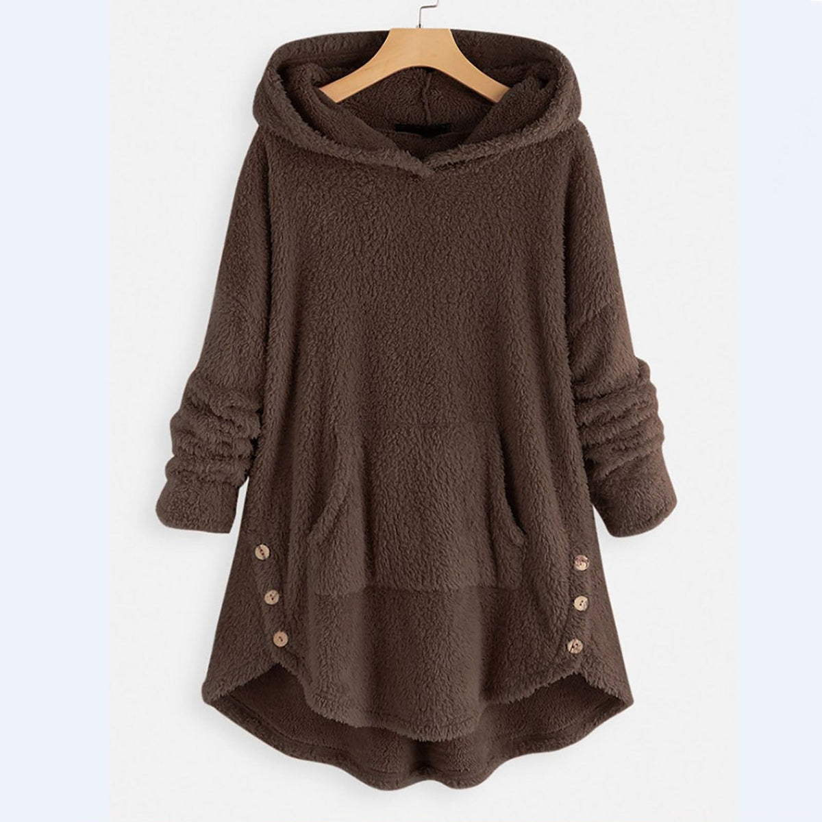 Women's Ultra Soft Plush Hoodie with Relaxed Fit | Warm Winter Sweatshirt for Shopping Days and Cozy Evenings | Size S-5XL