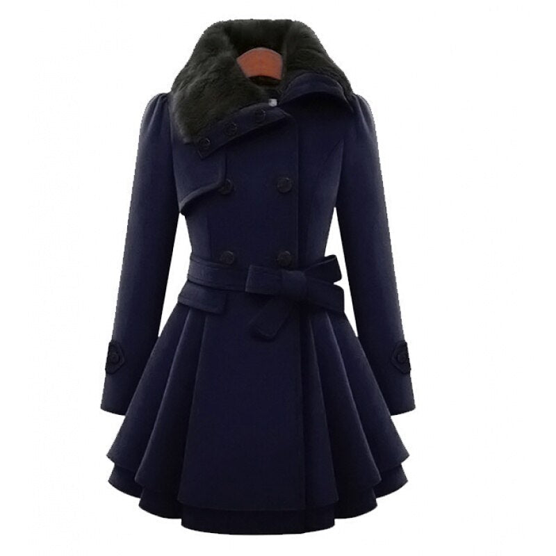 Womens Coat with Lining and Thermal Lining | For Winter | Size S-2XL | Beige, Red, Dark Blue, Black