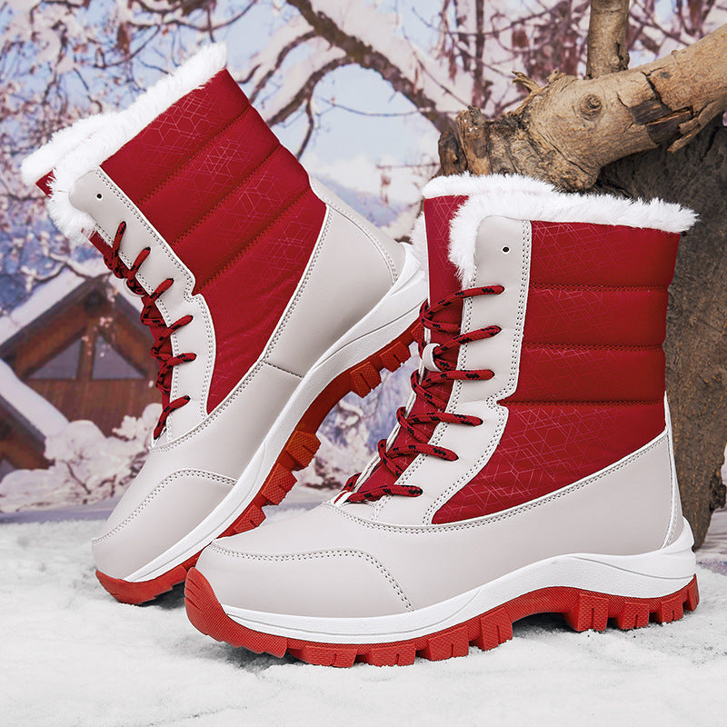 Women's Waterproof Snow Boots with Faux Fur Lining | Non-Slip Thick Sole for Ice and Winter Weather | Size 5-11