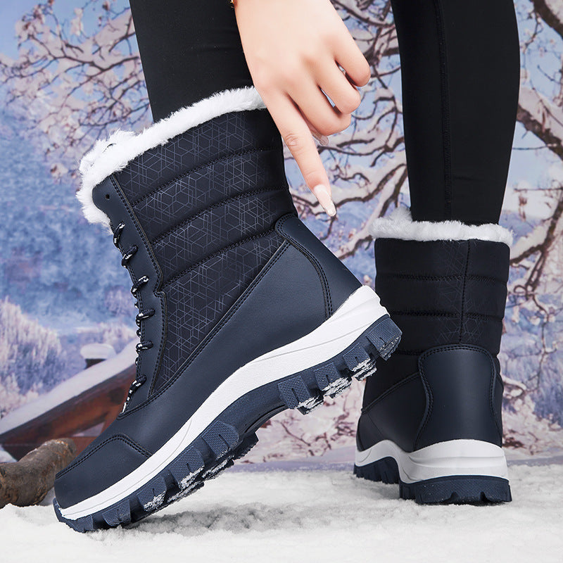 Women's Waterproof Snow Boots with Faux Fur Lining | Non-Slip Thick Sole for Ice and Winter Weather | Size 5-11