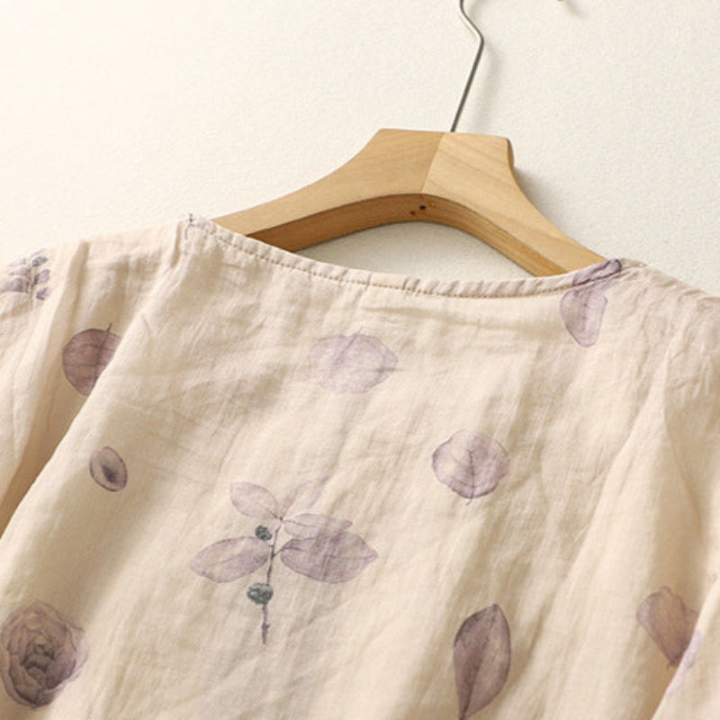 Women's Floral Embroidered Top with Sheer Inserts | Collared Button Up Shirts for Women in a Light Weave | Size S-2XL, 2 Colors
