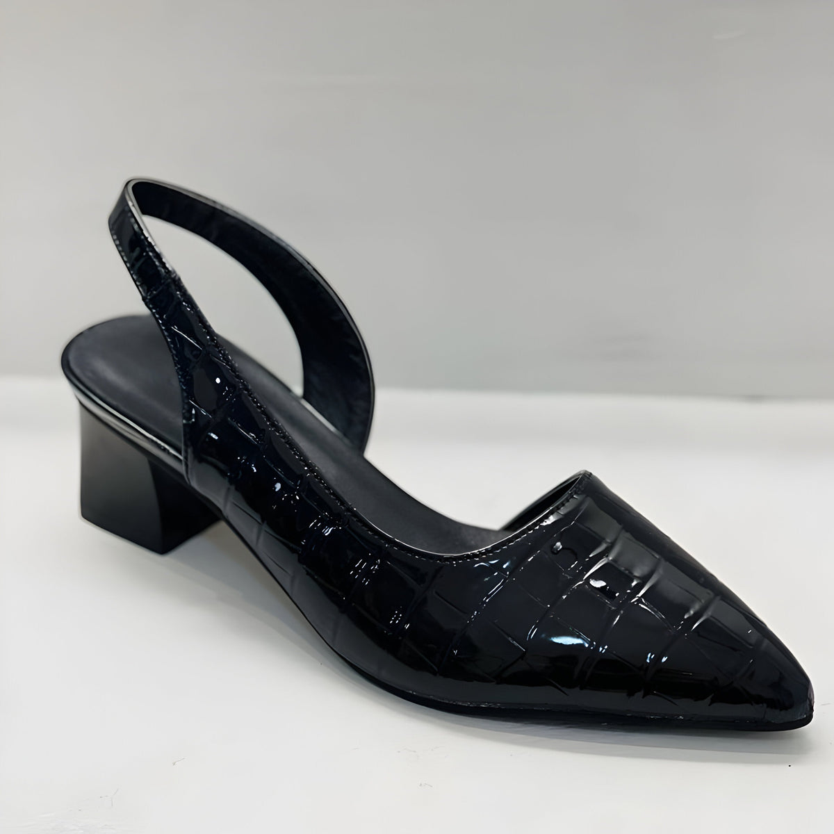 Women's Heeled Pumps with Supportive Footbed | Cushioned Padding, Lightweight Build for Long Days | Size 6-9, Black or Brown