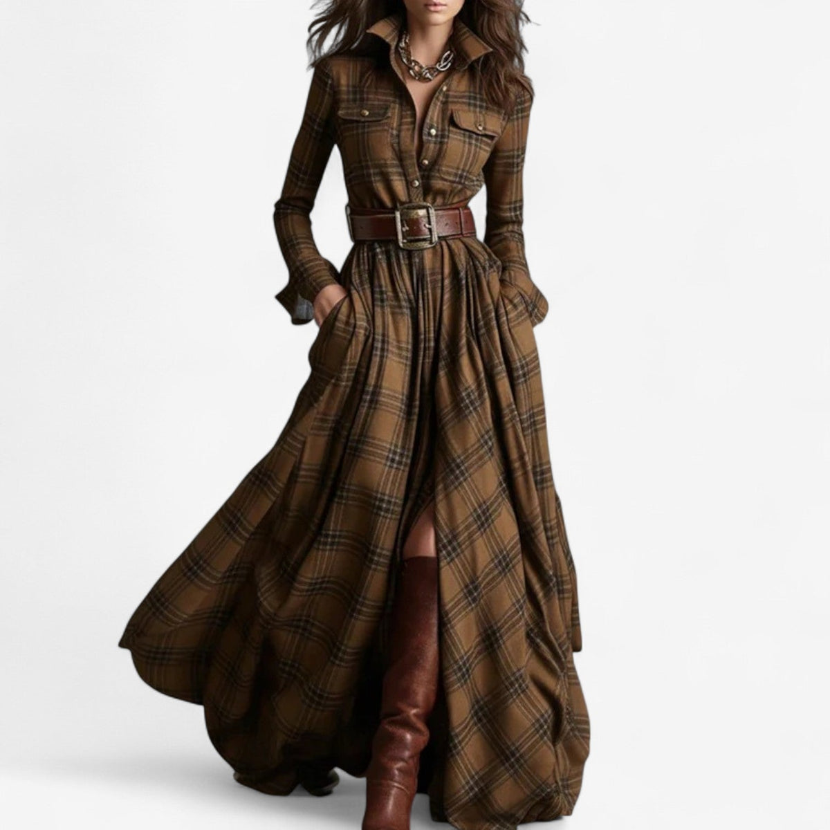 Women's Flowy Maxi Dress with a Soft, Non-Clinging Cut | Lightweight Breathable Fabric, Long Hem | Size S-2XL, 5 Colors