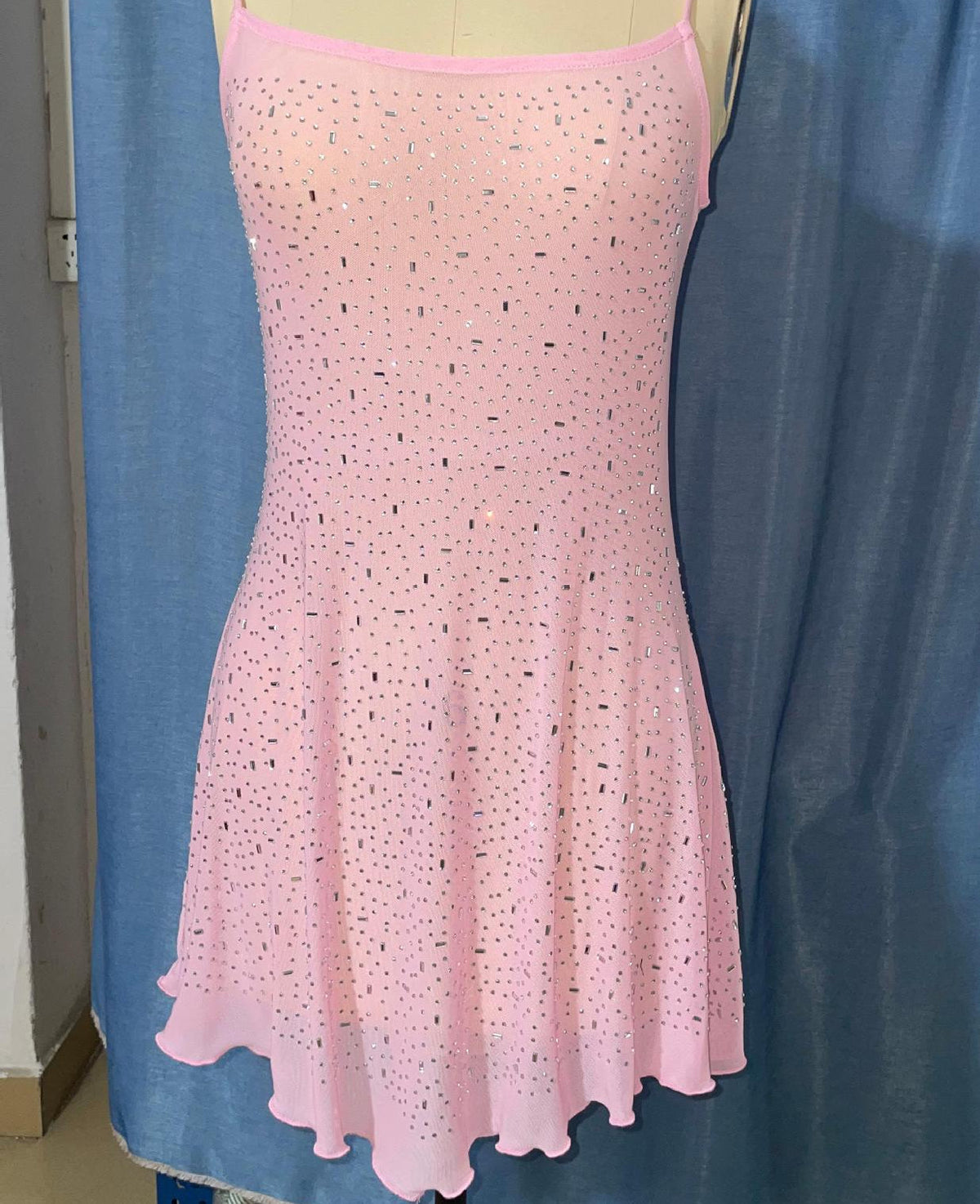 Women's Sequin Mini Dress with Adjustable Straps | Party and Wedding Guest Style | Sizes S to XL, Silver Grey