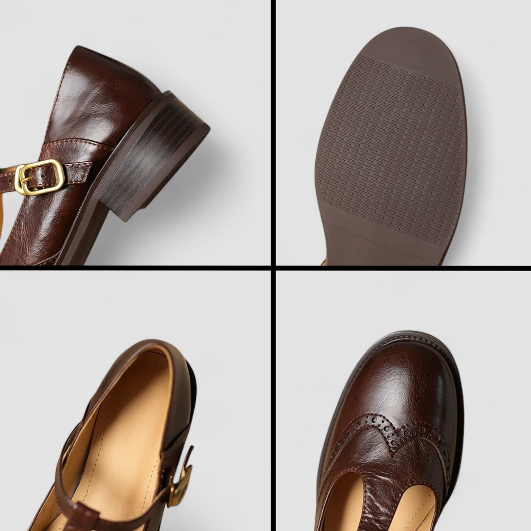 Women's Ballet Flats with Strap | Round Toe Shoes with a Padded Footbed and Flexible Sole | Size 6-10.5, 3 Colors
