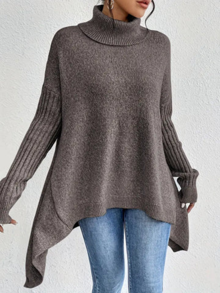 Women's Long Sleeve Knit Sweater | Soft Relaxed Pullover to Layer Over a Shirt or Under a Coat | Size S-3XL, 5 Colors