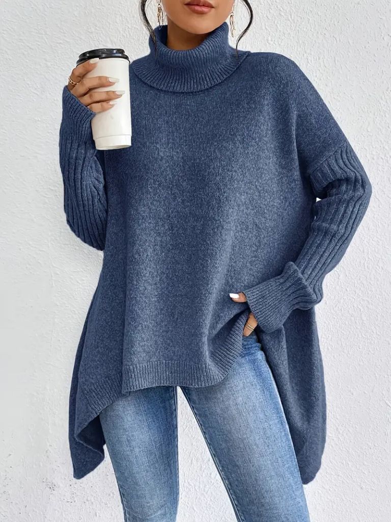 Women's Long Sleeve Knit Sweater | Soft Relaxed Pullover to Layer Over a Shirt or Under a Coat | Size S-3XL, 5 Colors