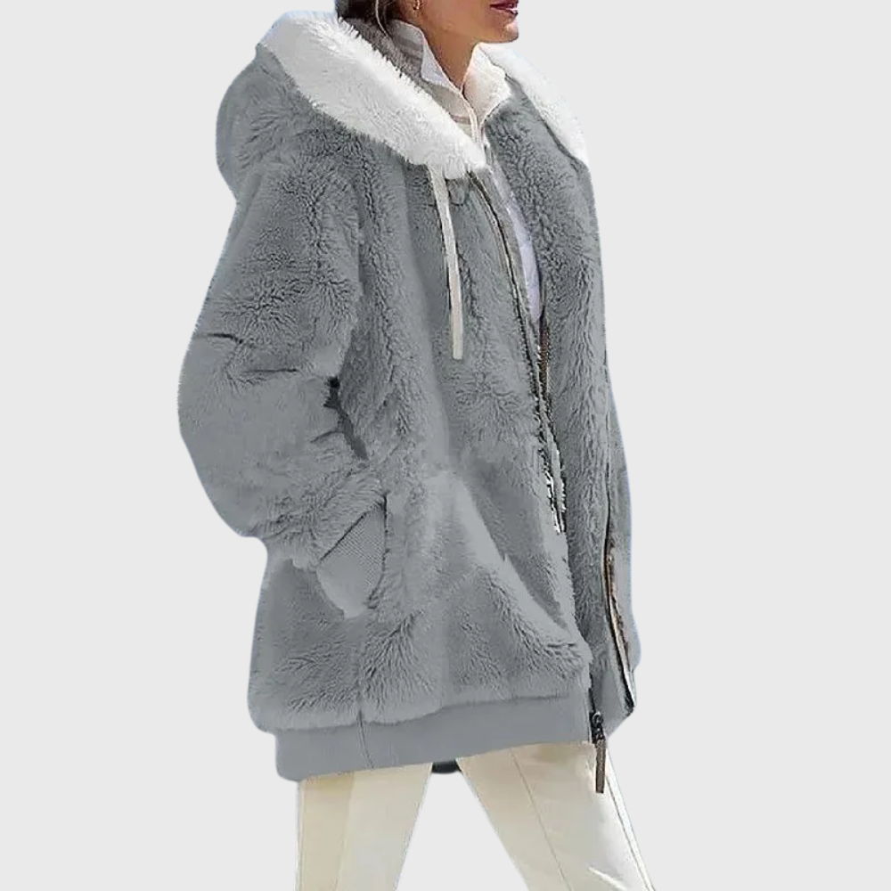 Women's Puffer Jacket with Fleece Lining and Hood | Zip Closure | For Winter | Size S-5XL