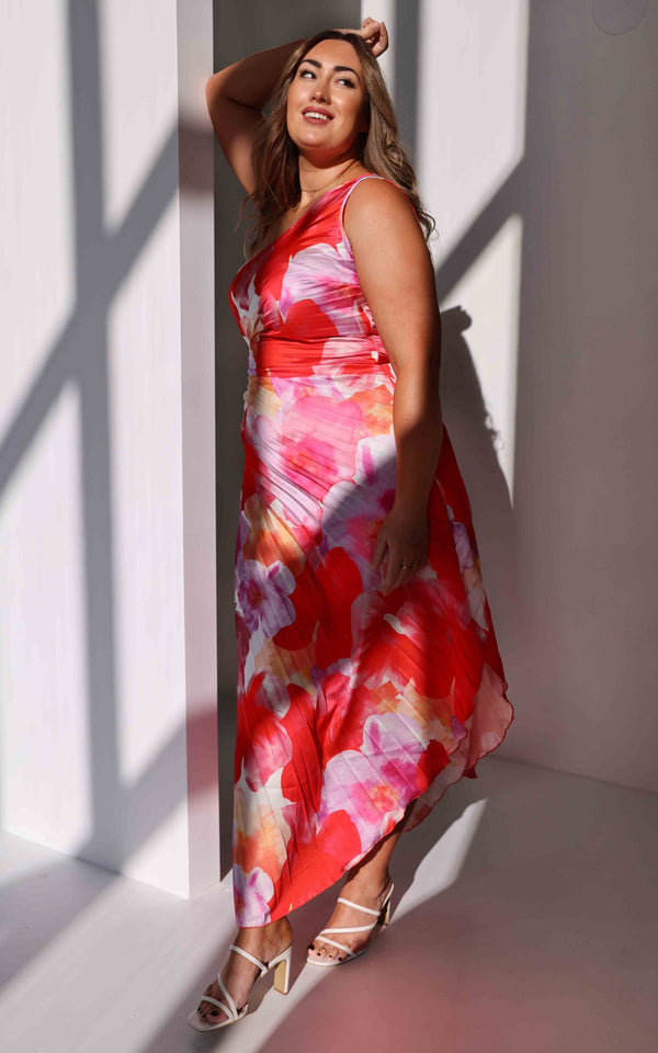 A-Line Summer Maxi Dress with Sleeveless Design