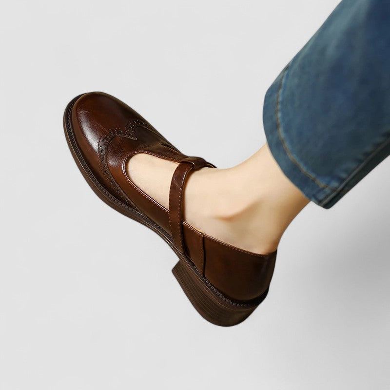 Women's Ballet Flats with Strap | Round Toe Shoes with a Padded Footbed and Flexible Sole | Size 6-10.5, 3 Colors