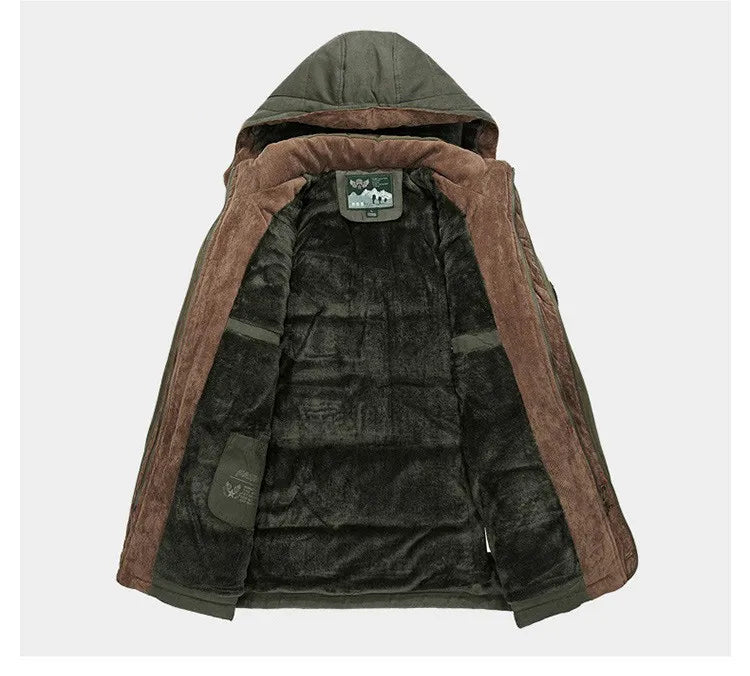 Men's Men's Jacket with Hood and Lining | Ribbed Cuffs, Zip Closure, Thermal Lining | For Winter | Size M-5XL