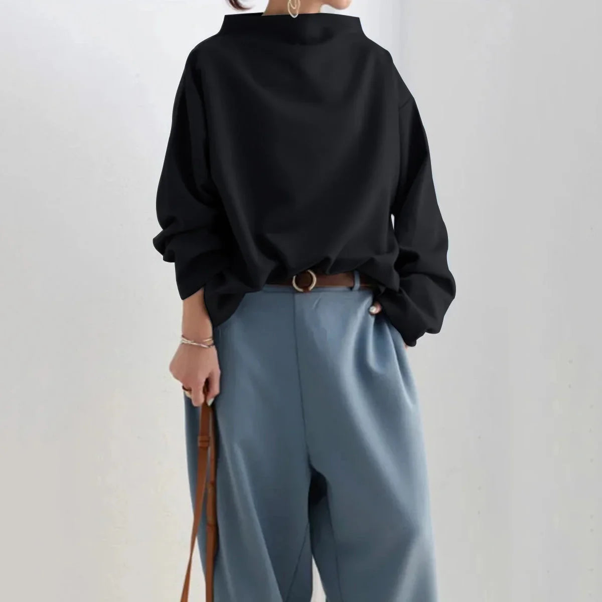 Women's Sweater with Oversized Fit | Size S-3XL | Black