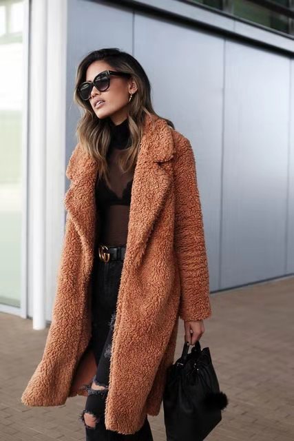 Women's Fleece Jacket | For Winter | Size S-3XL | Apricot, Black, Dark Grey, Army Green, Chocolate, Camel