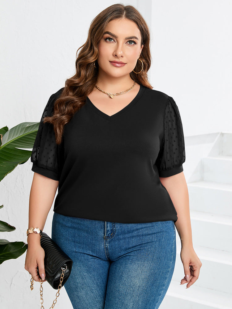 Women's V-Neck Top in a Lightweight Breathable Fabric | Relaxed Fit to Layer Under a Blazer | Size S-2XL, 8 Colors