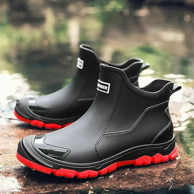 Women's Waterproof Knee High Rain Boots | Supportive Sole with Smooth Clean Profile | Size 6-10.5, Black or Beige