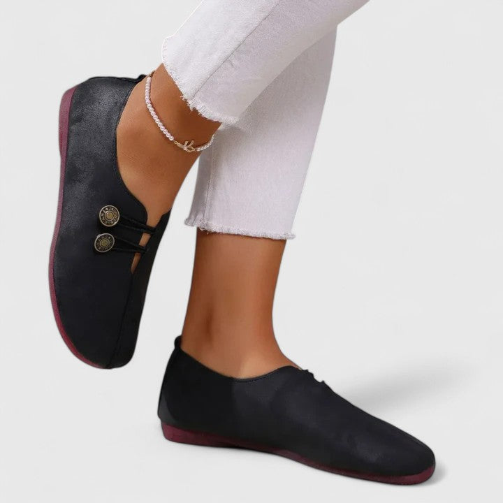 Women's Slip On Shoes with a Tapered Toe | Padded Insole and Soft Lining | Loafers for Women at the Desk | Size 6-9, 4 Colors