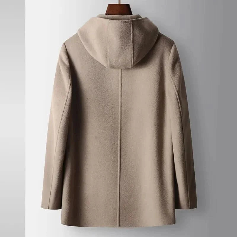 Womens Coat with Wool and Hood | Zip Closure | For Winter | Size XS-2XL | Brown, Black