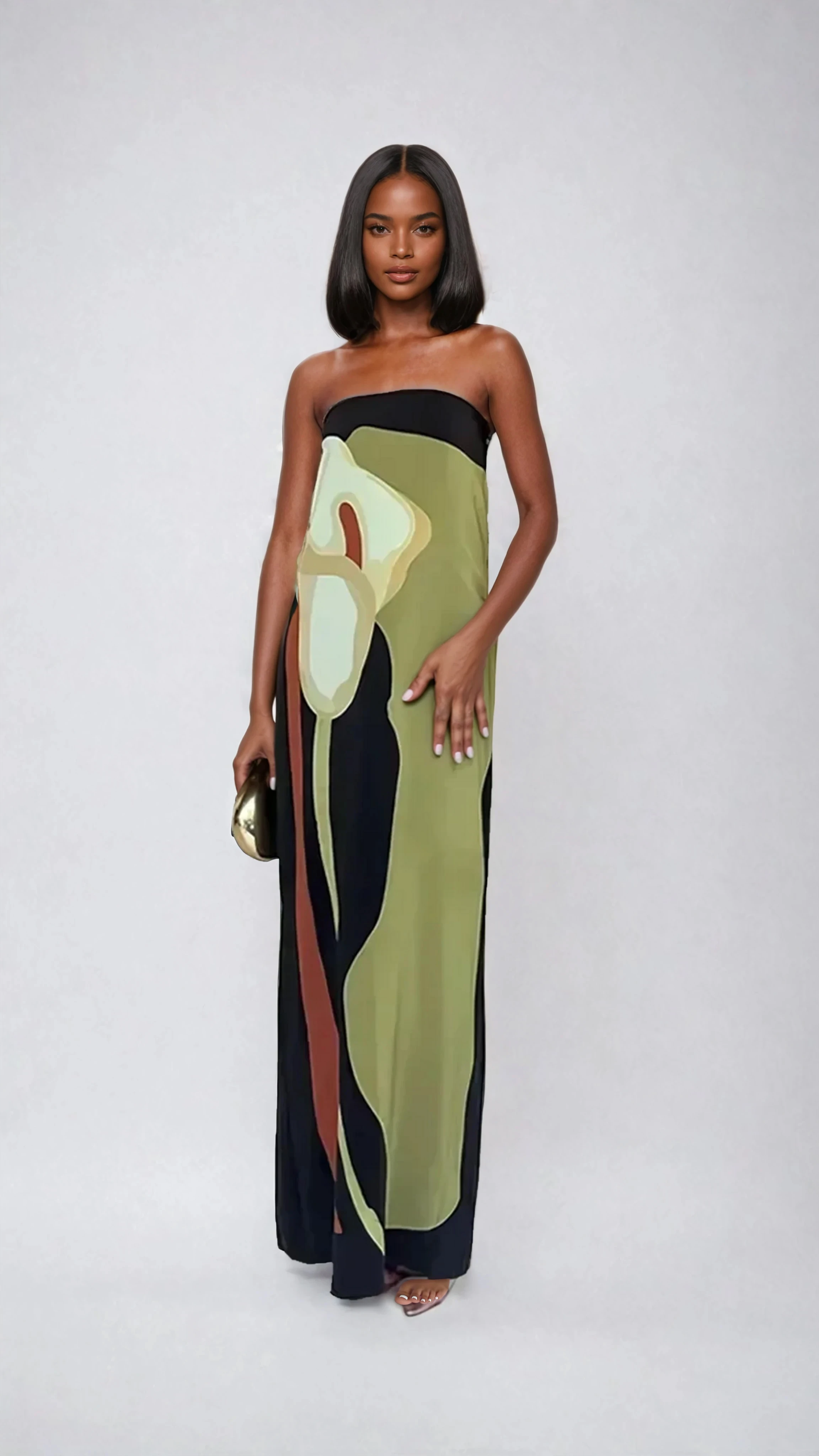 Colorful Summer Maxi Dress with Flowing Silhouette