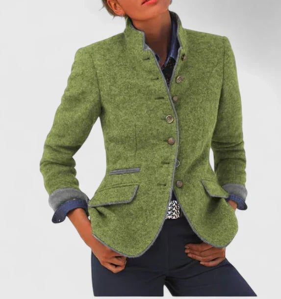 Women's High Collar Cardigan Sweater with Long Sleeves | Comfortable Flattering Fit for Casual or Dressy Looks | Size S-3XL