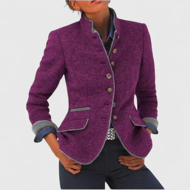 Women's High Collar Cardigan Sweater with Long Sleeves | Comfortable Flattering Fit for Casual or Dressy Looks | Size S-3XL