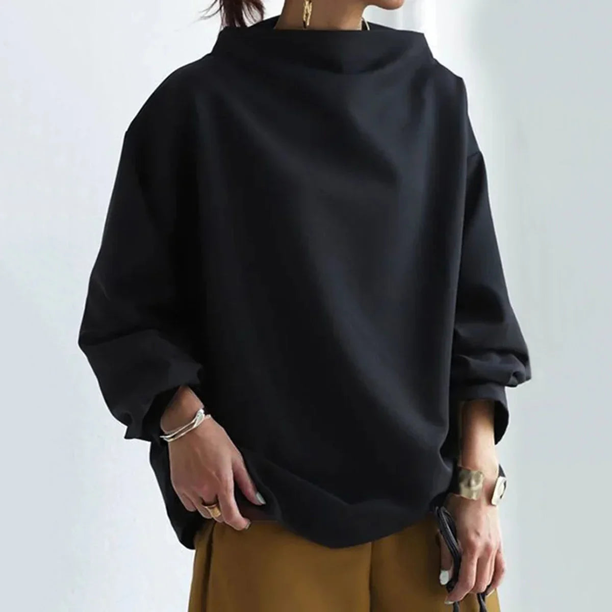 Women's Sweater with Oversized Fit | Size S-3XL | Black